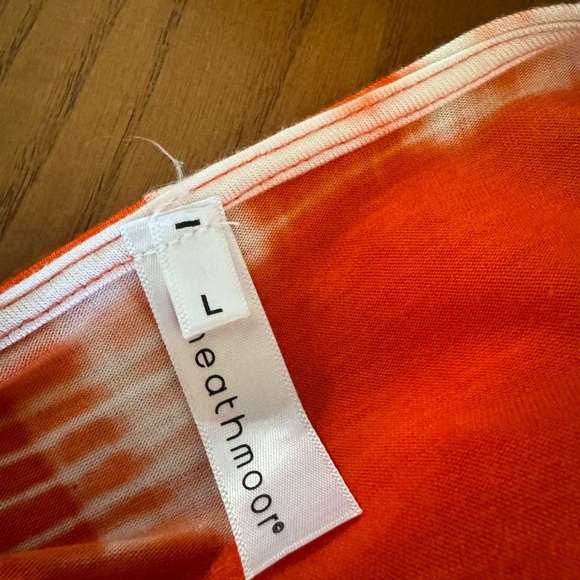Orange and White 3/4  Sleeve Tie Dyed Dress! - Picture 7 of 8
